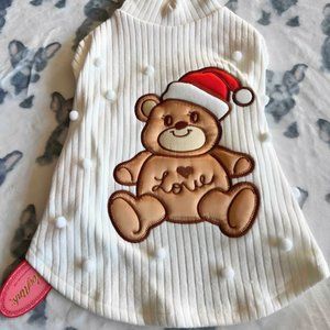 Holiday BB Sweater by Wooflink - WHITE SIZE 6